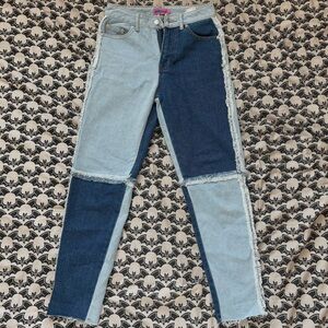 Edikted two tone denim jeans
